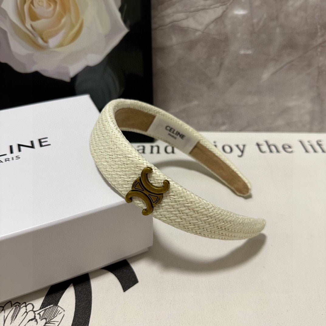 WHITE RAFFIA WOVEN HAIRBAND 369330 - Image 4