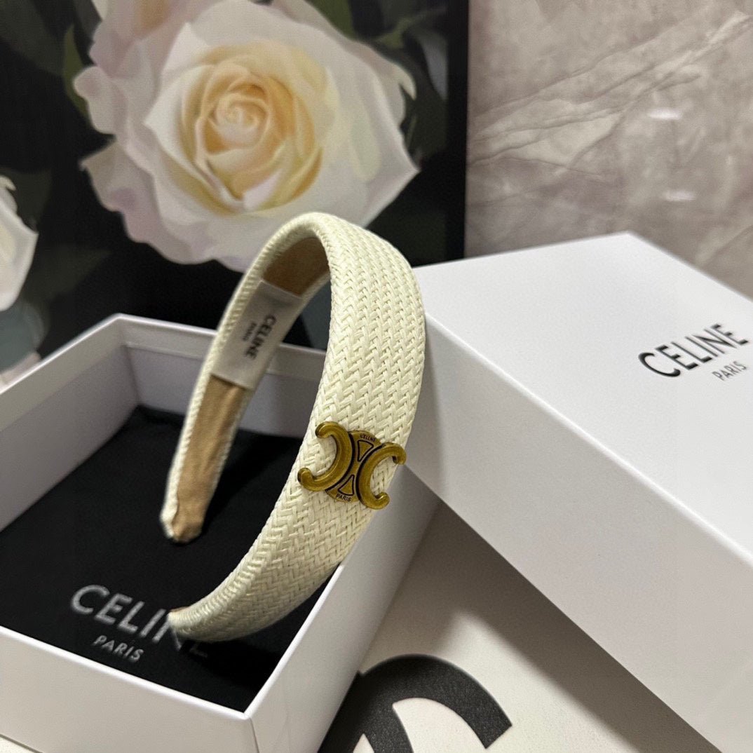 WHITE RAFFIA WOVEN HAIRBAND 369330 - Image 5