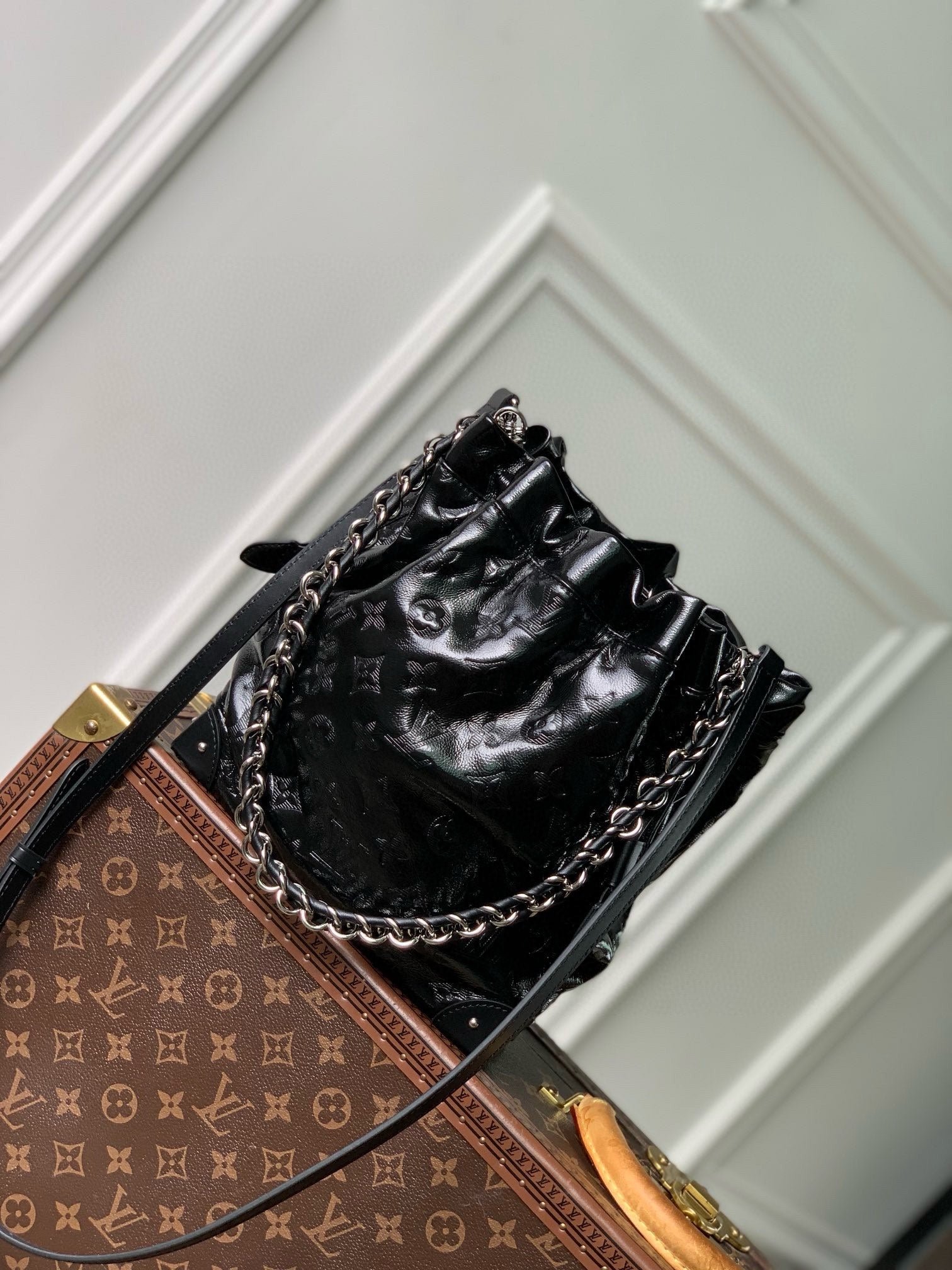 NOÉ TRUNK PM 23 IN BLACK COUSSIN SILVER HARDWARE - Image 6