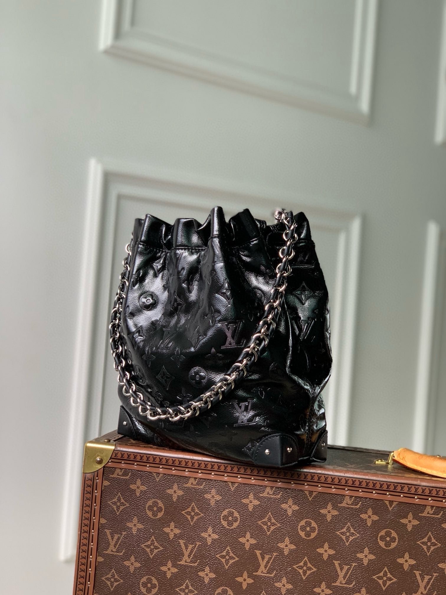 NOÉ TRUNK PM 23 IN BLACK COUSSIN SILVER HARDWARE - Image 2
