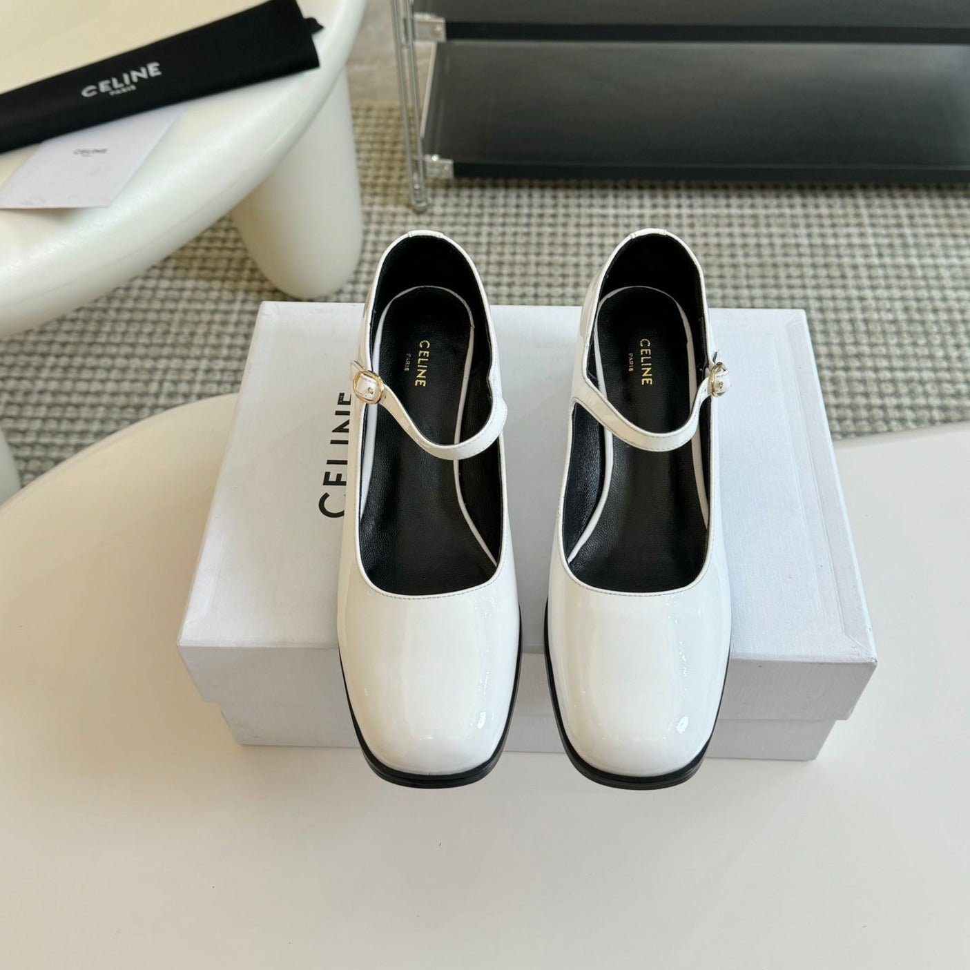 WOMEN'S HIGH HEELS WITH ROUND TOE WHITE SPECIFIC COWHIDE - Image 5