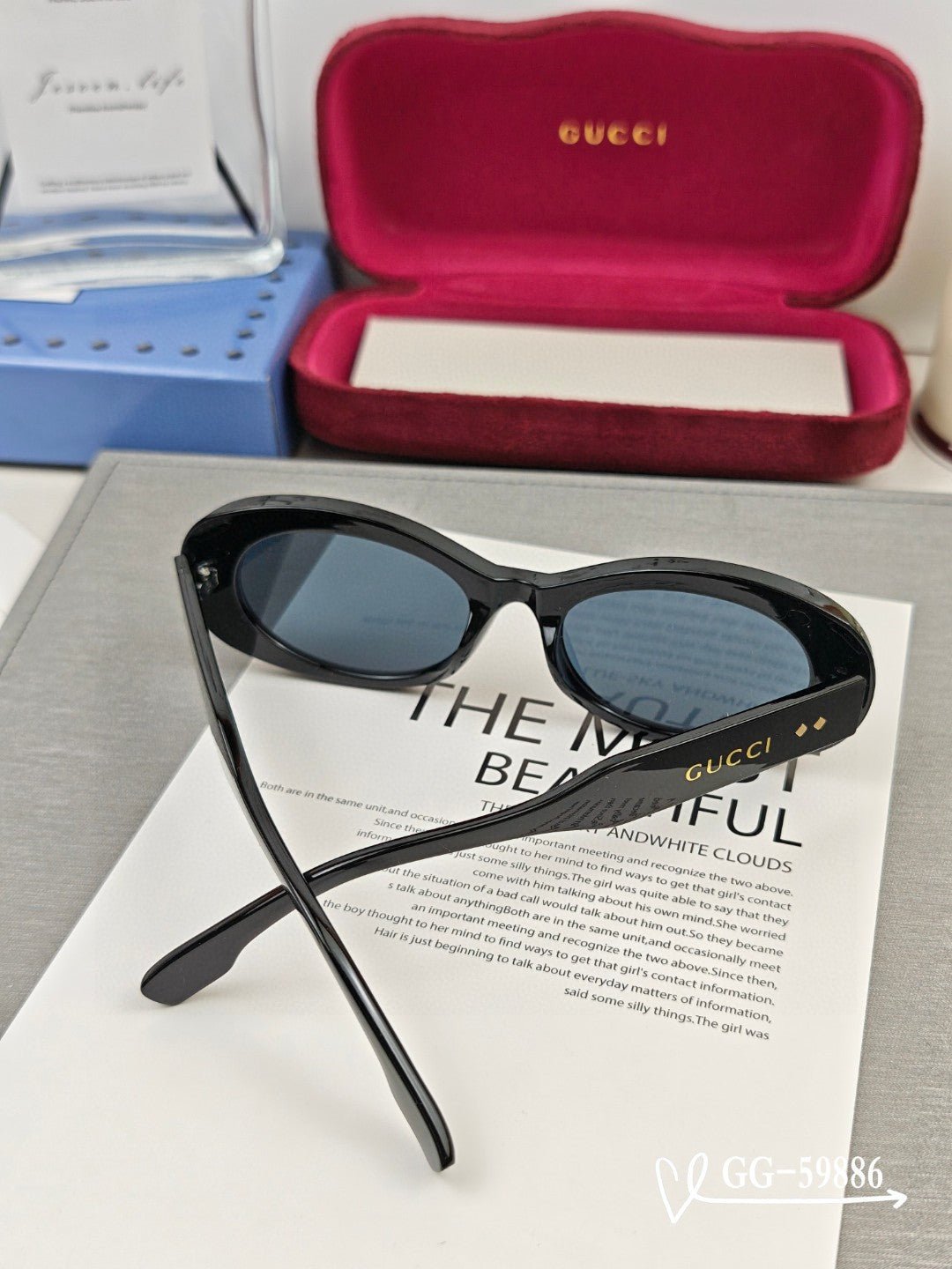 OVAL FRAME SUNGLASSES 59886 IN ACETATE - Image 7