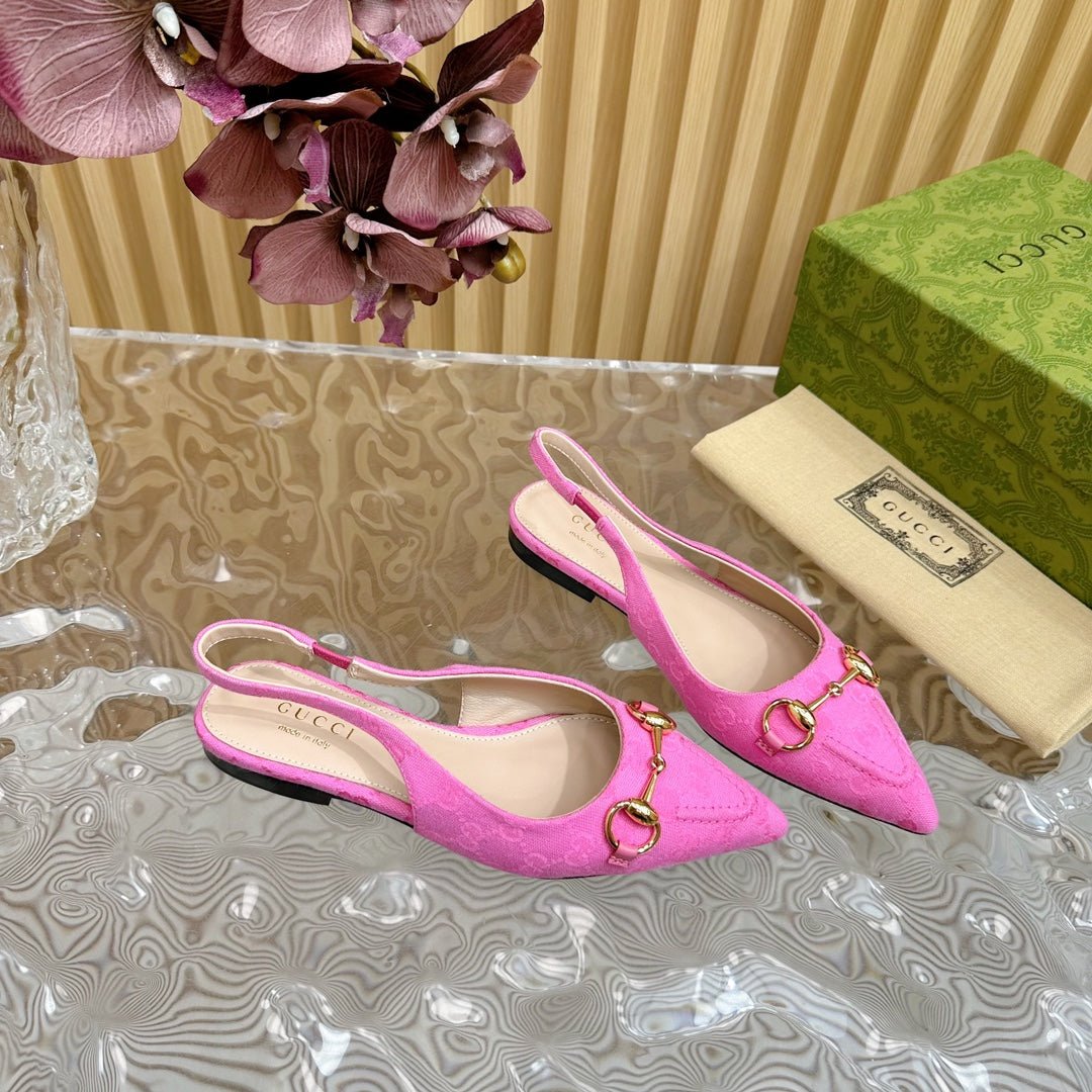 WOMEN'S SLIDE SANDAL WITH GG CROSS BRIGHT PINK CANVAS - Image 6