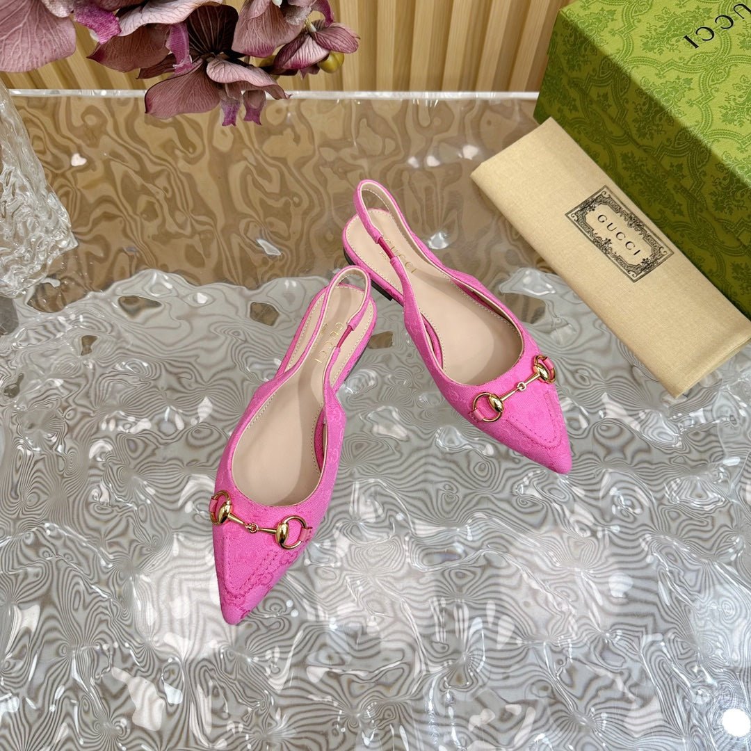 WOMEN'S SLIDE SANDAL WITH GG CROSS BRIGHT PINK CANVAS - Image 7