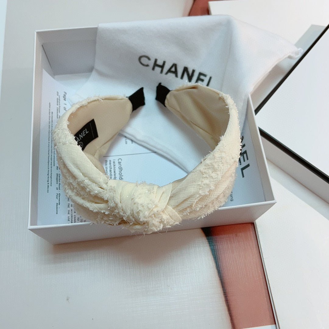 WHITE CREAM FABRIC HAIRBAND 124698 - Image 8