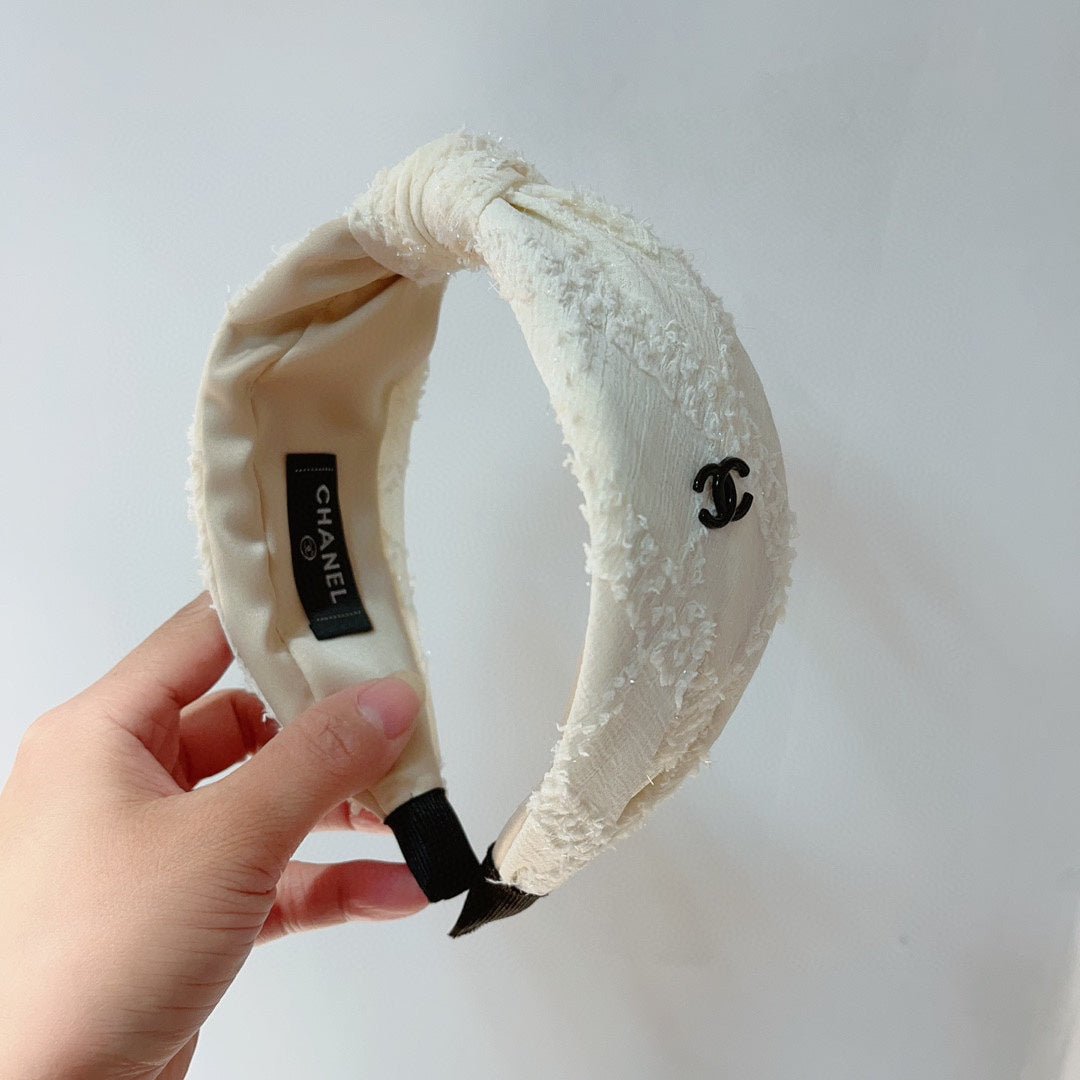 WHITE CREAM FABRIC HAIRBAND 124698 - Image 5