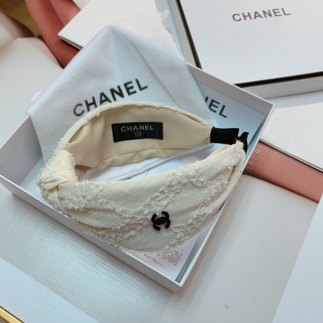 WHITE CREAM FABRIC HAIRBAND 124698 - Image 7