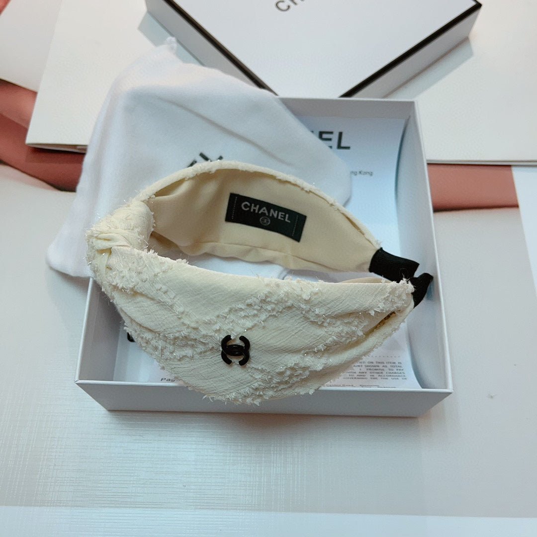 WHITE CREAM FABRIC HAIRBAND 124698 - Image 6