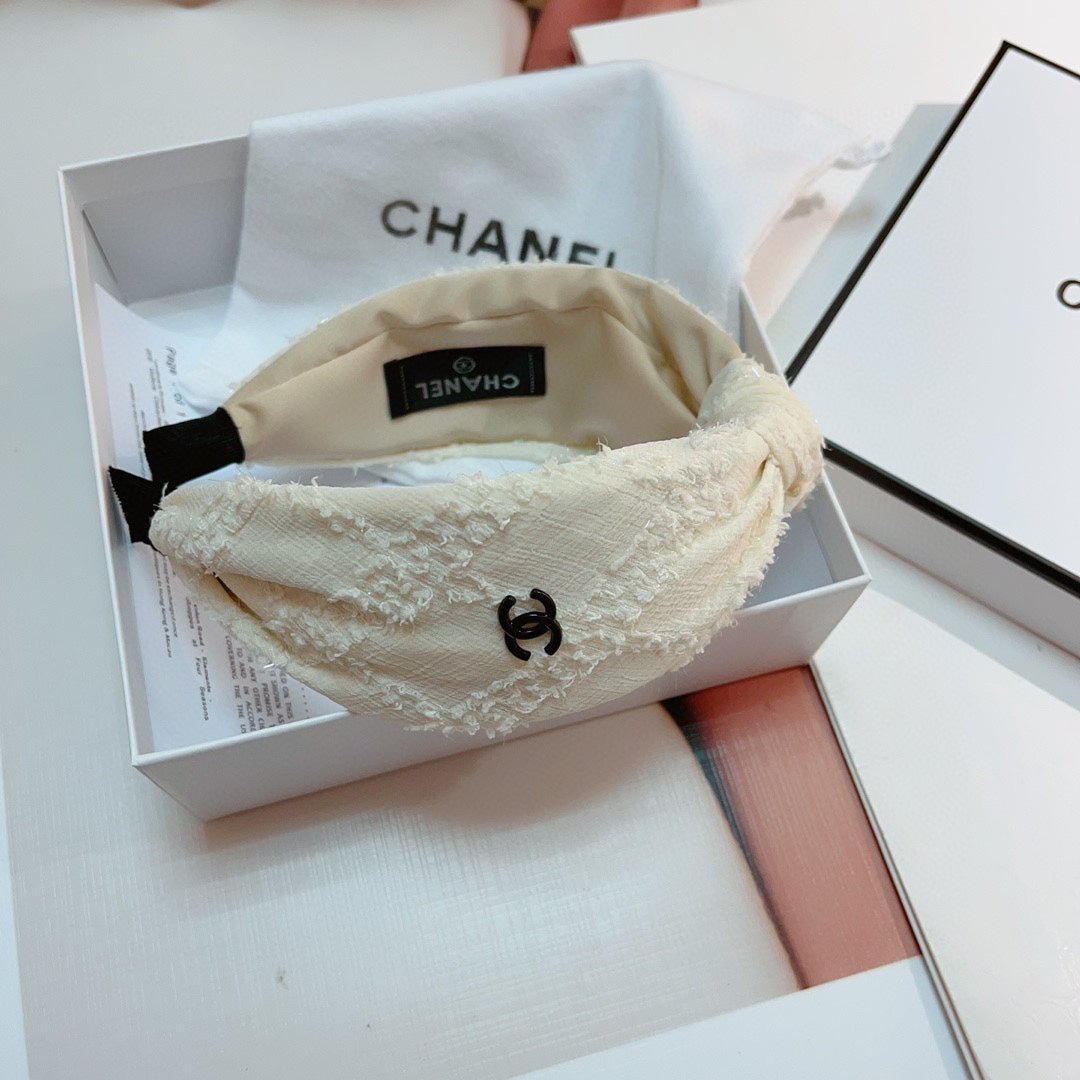 WHITE CREAM FABRIC HAIRBAND 124698 - Image 4