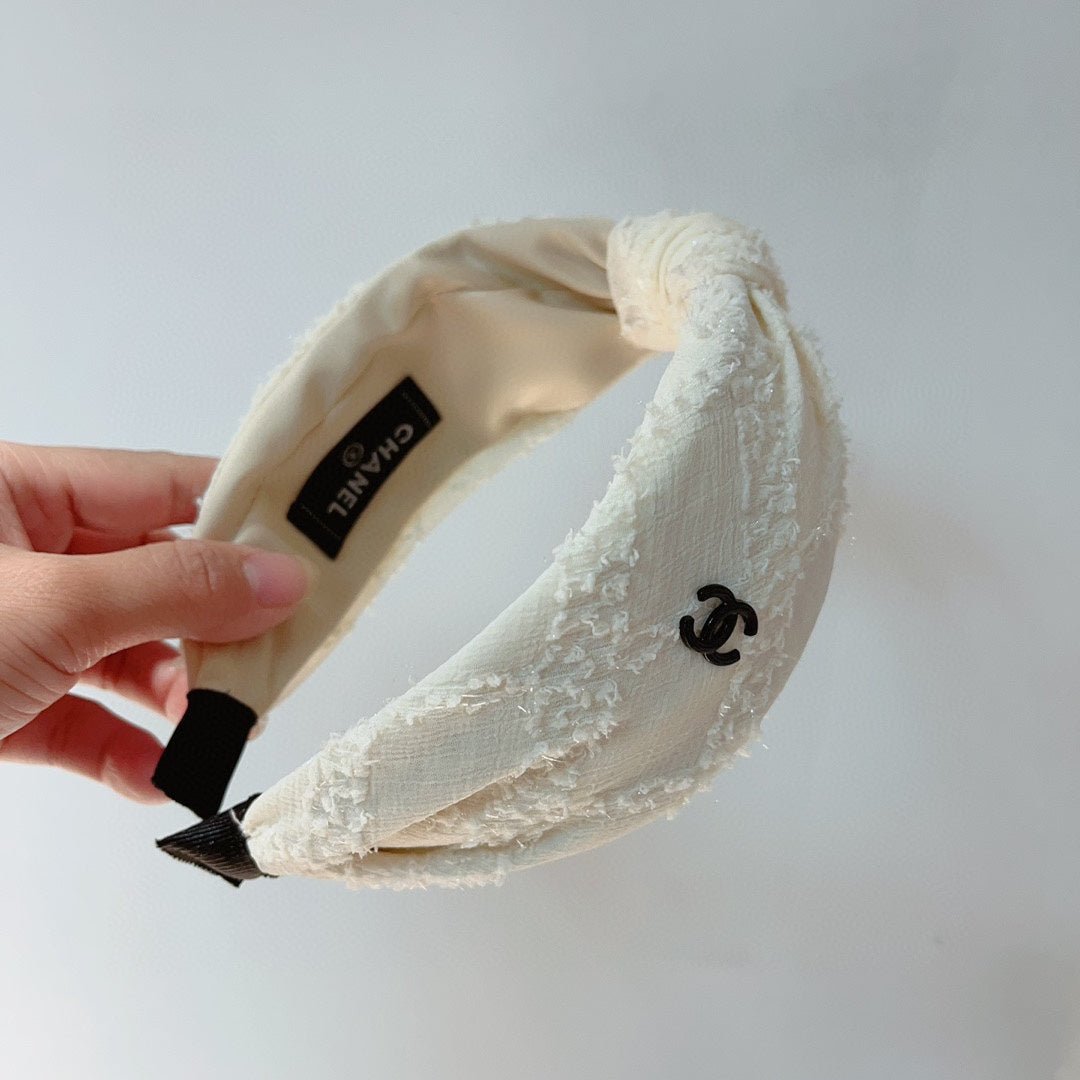 WHITE CREAM FABRIC HAIRBAND 124698 - Image 9