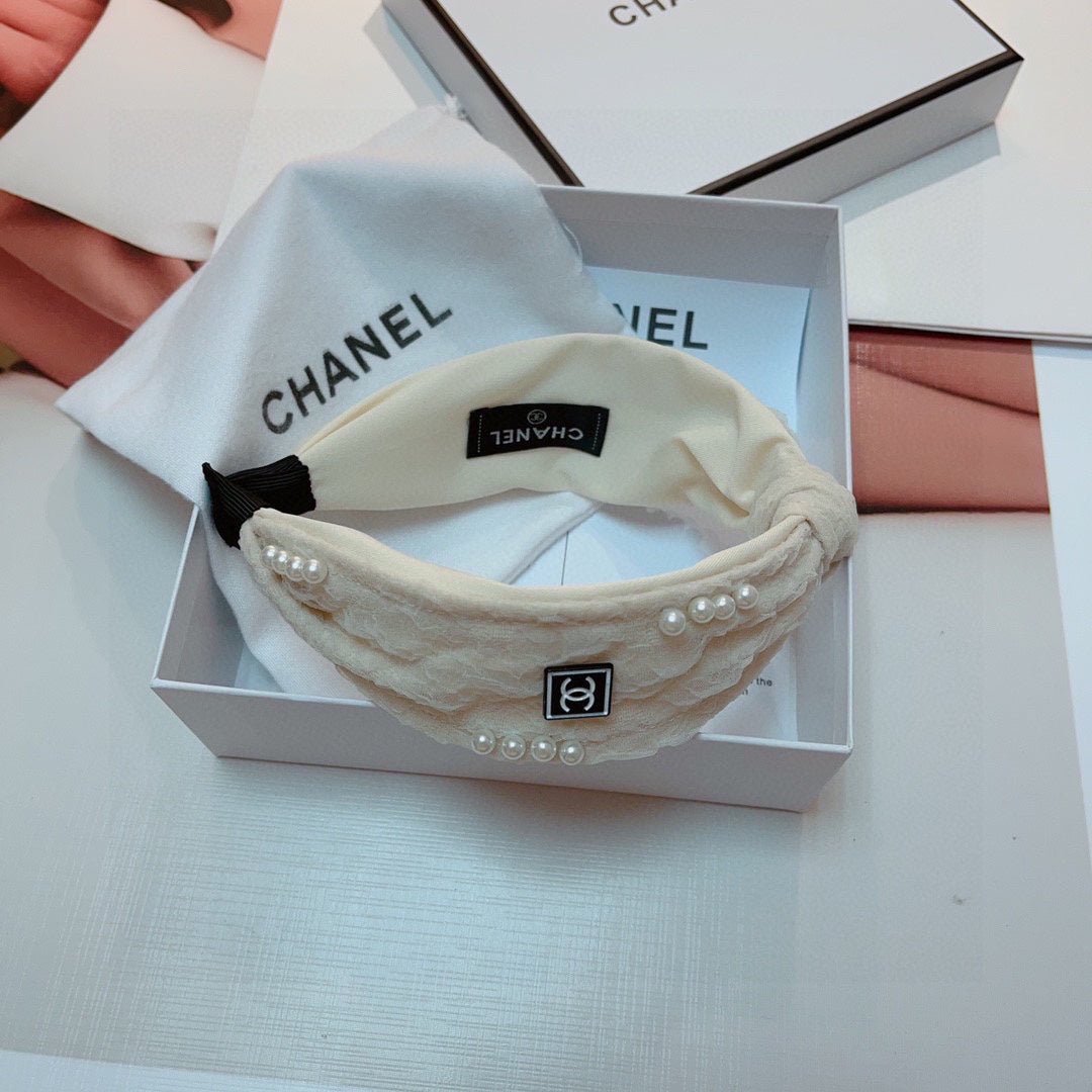 WHITE HAIRBAND WITH PEARL FOR WOMEN 124701 - Image 6