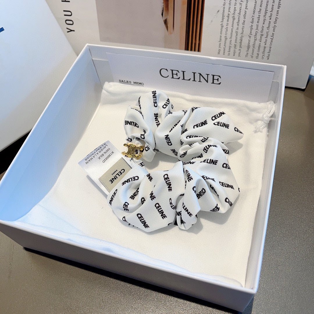 WHITE WRINKLED FABRIC SCRUNCHIE 358224 - Image 2