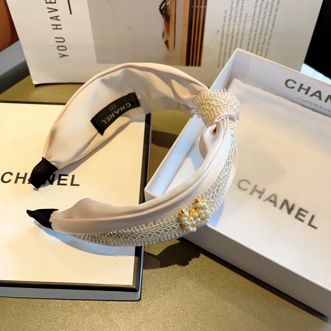 WHITE FABRIC AND SILK HAIRBAND 409391 - Image 4