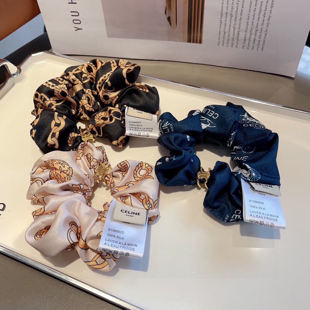 NAVY BLUE WRINKLED FABRIC SCRUNCHIE 417308 - Image 7
