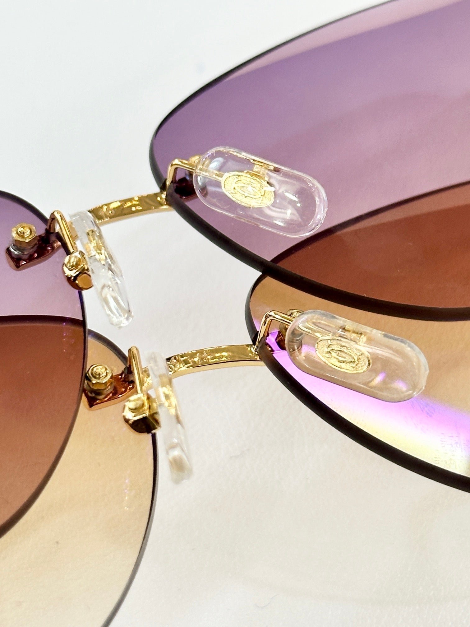 PANTHÈRE RIMLESS TRIANGLE FRAME SUNGLASSES 570457 IN METAL - Image 9