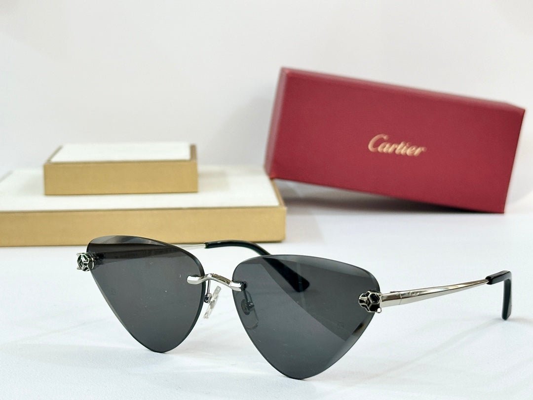 PANTHÈRE RIMLESS TRIANGLE FRAME SUNGLASSES 570457 IN METAL - Image 5