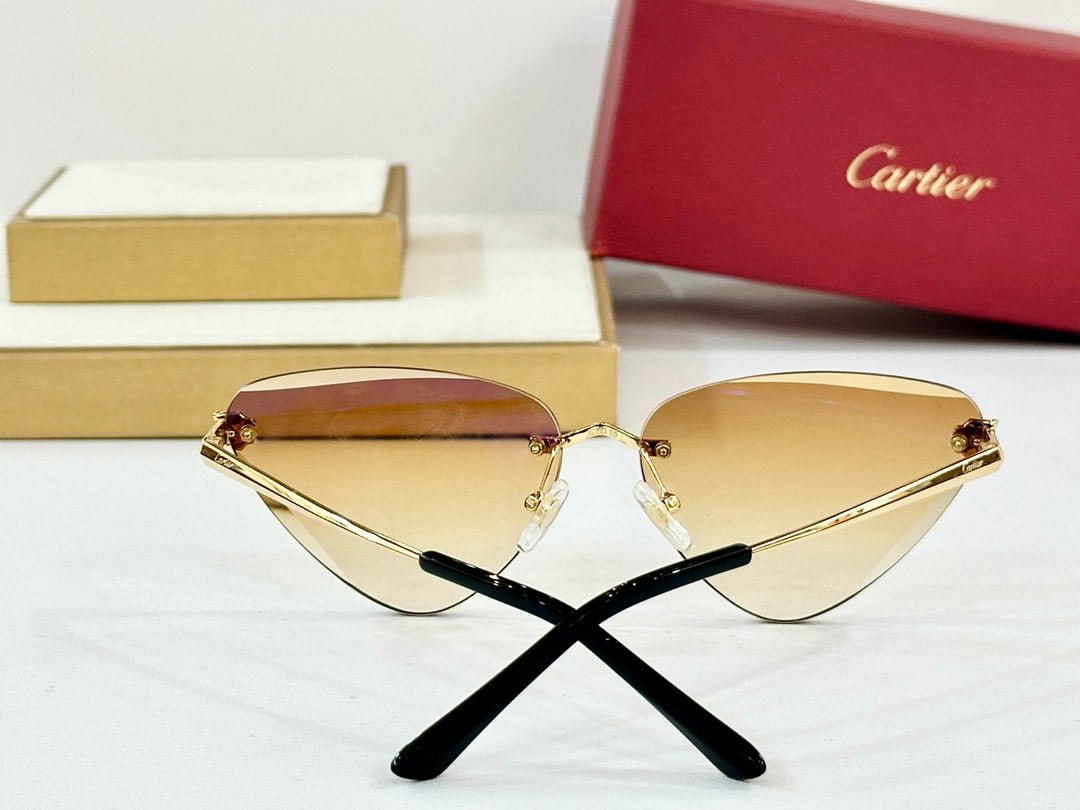 PANTHÈRE RIMLESS TRIANGLE FRAME SUNGLASSES 570457 IN METAL - Image 6