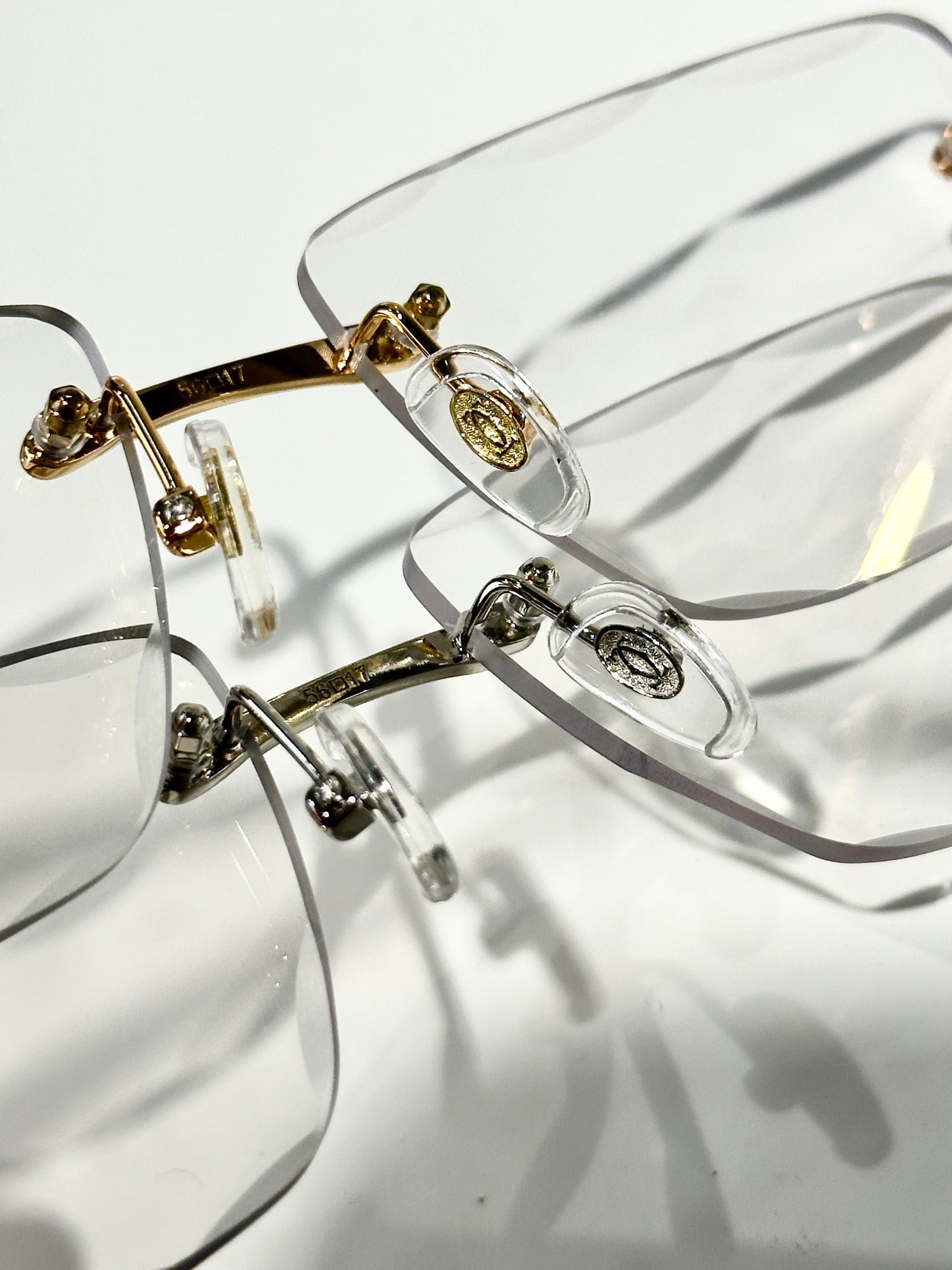 PANTHÈRE PHOTOCHROMIC LENSES RIMLESS SQUARE FRAME SUNGLASSES 580911 IN METAL - Image 5