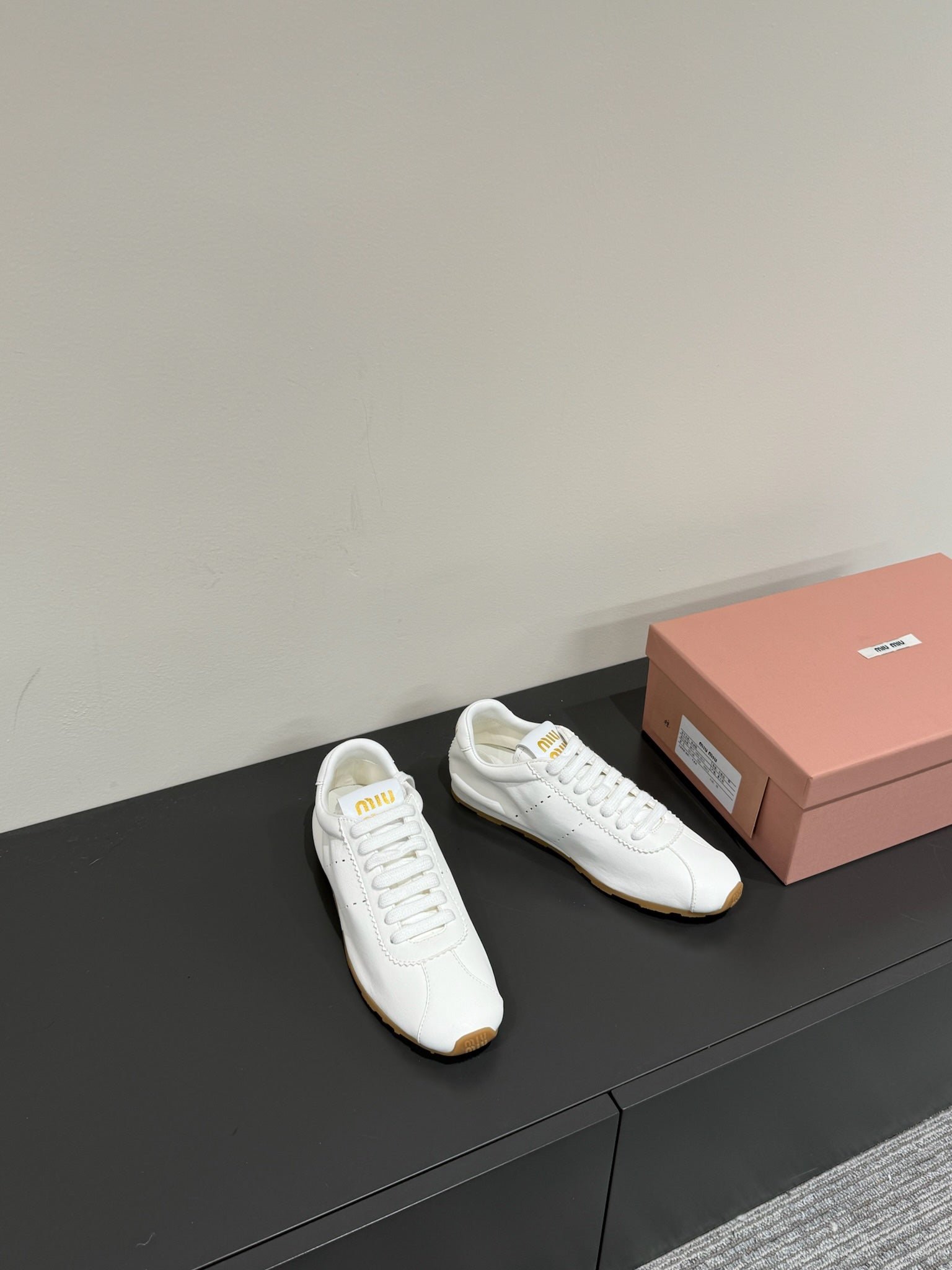 PLUME NAPPA SNEAKERS IN WHITE LAMBSKIN - Image 2