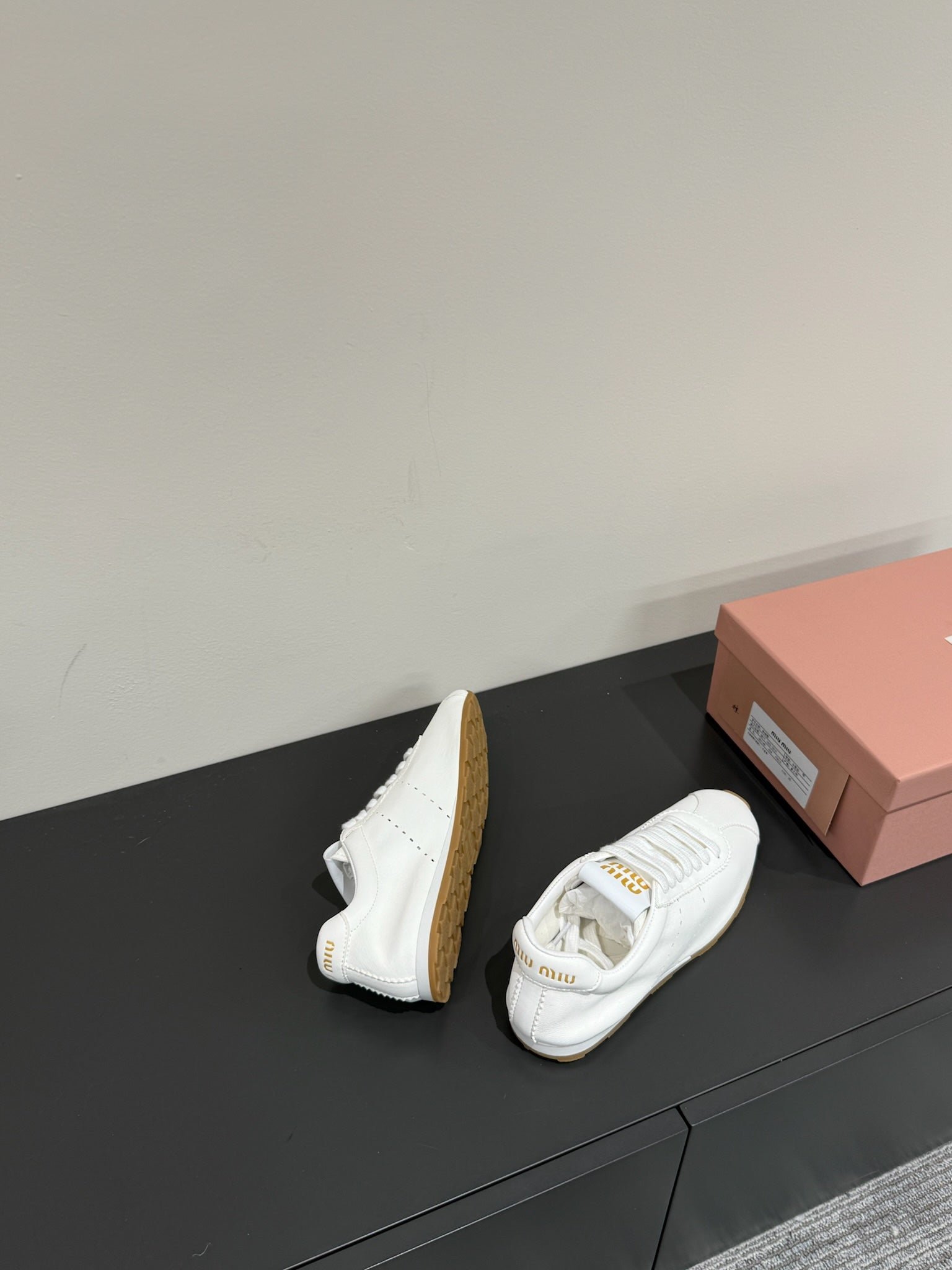 PLUME NAPPA SNEAKERS IN WHITE LAMBSKIN - Image 4