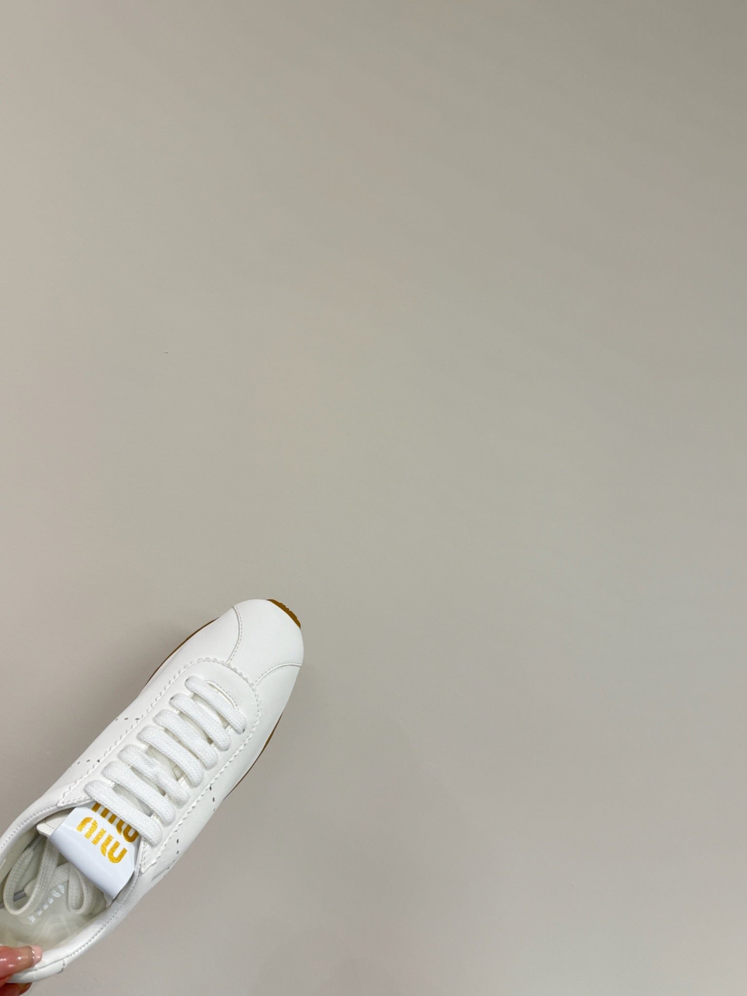 PLUME NAPPA SNEAKERS IN WHITE LAMBSKIN - Image 5