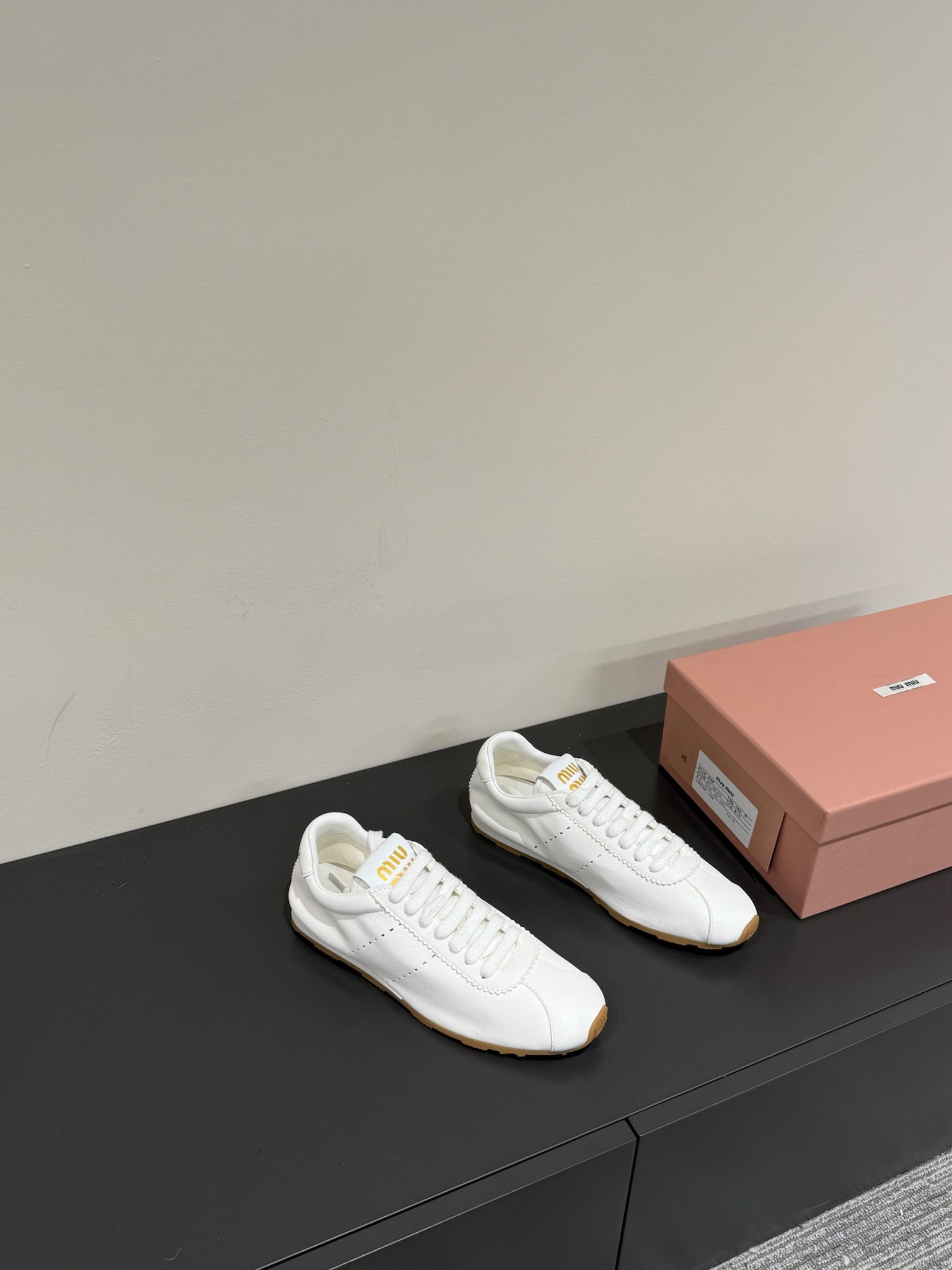 PLUME NAPPA SNEAKERS IN WHITE LAMBSKIN - Image 6