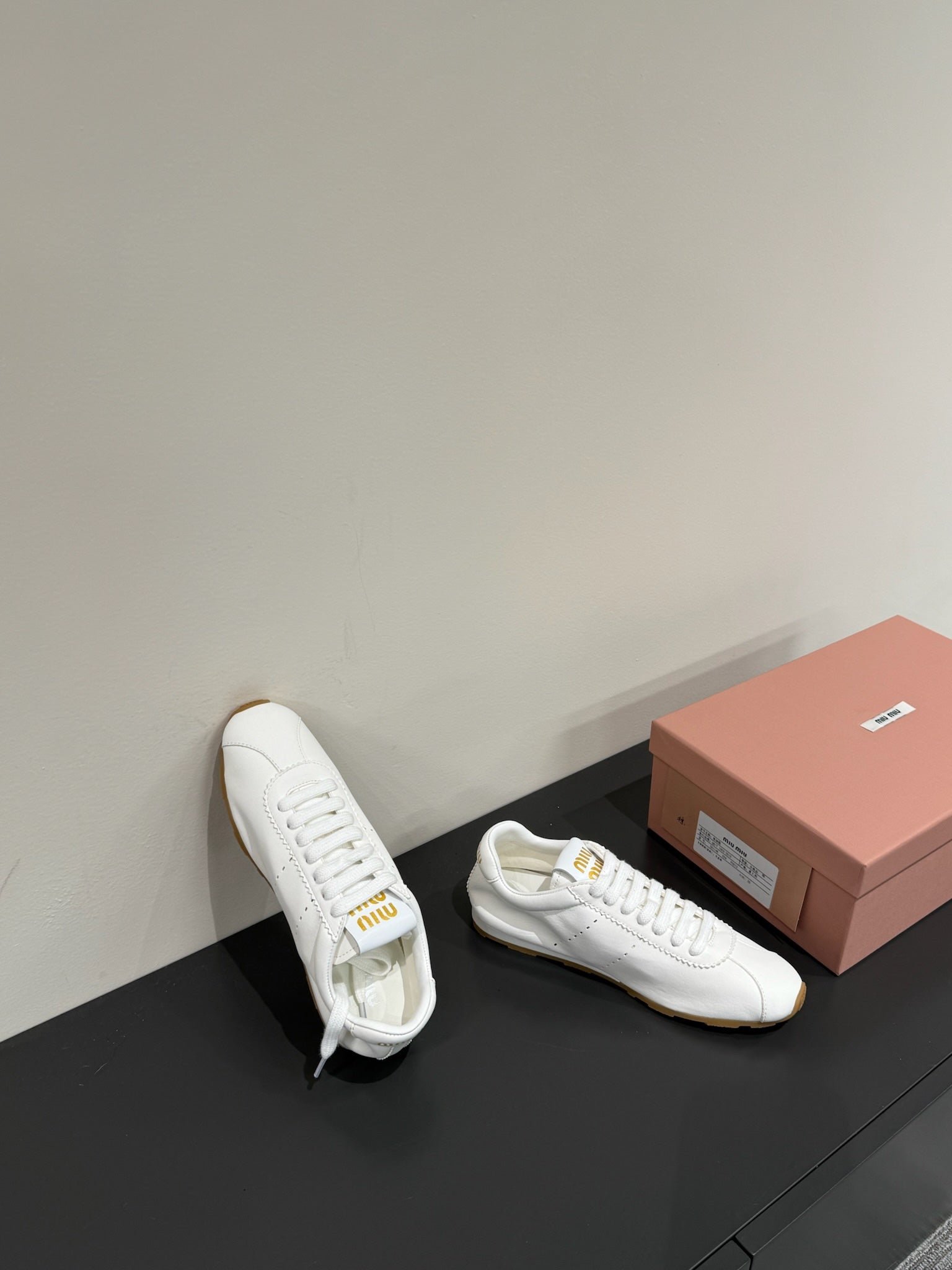 PLUME NAPPA SNEAKERS IN WHITE LAMBSKIN - Image 8