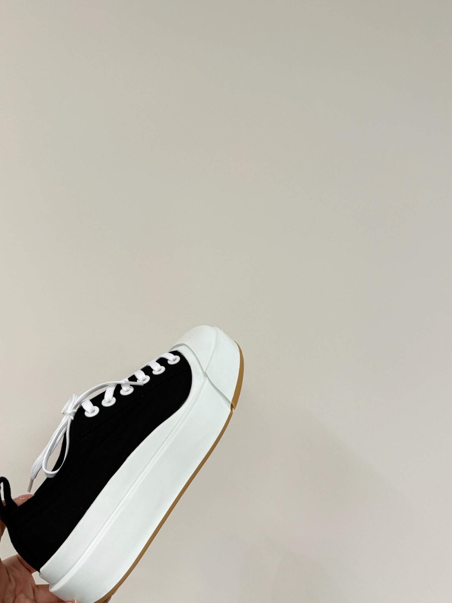 VULCAN PLATFORM SNEAKER IN BLACK CANVAS - Image 5