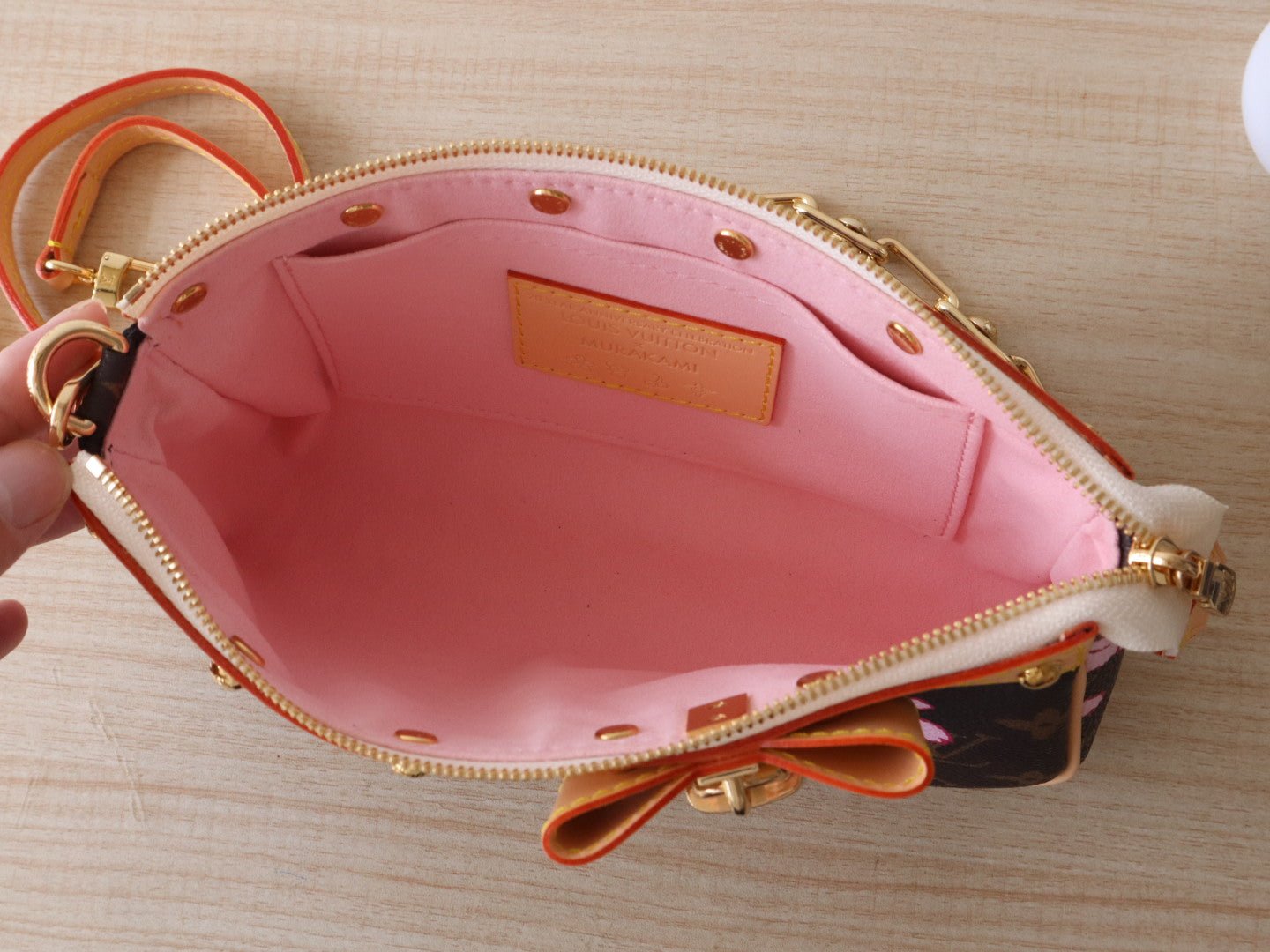 POCHETTE ACCESSOIRES BAG 22 IN SAKURA BROWN MONOGRAM COATED CANVAS - Image 3