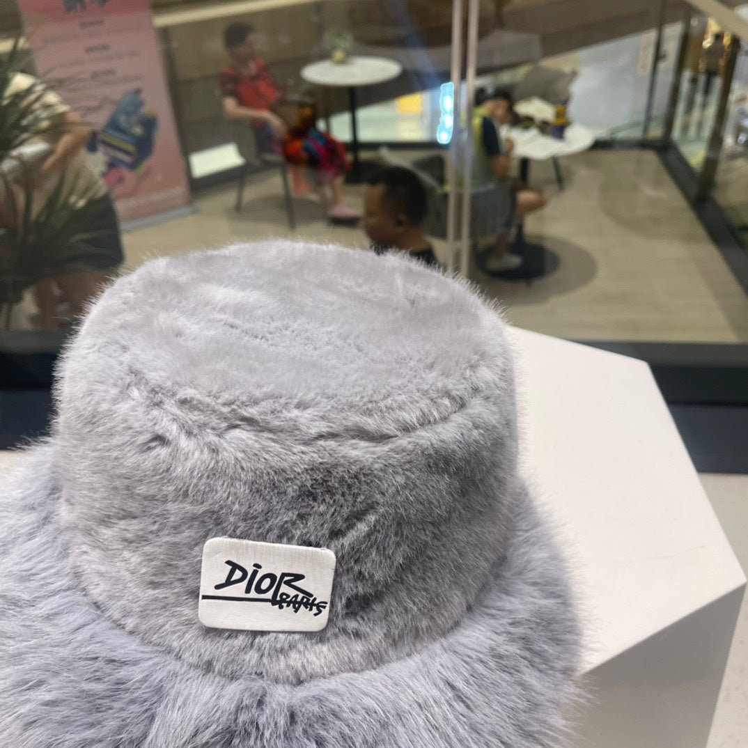 PLUSH FISHERMAN HAT IN GRAY RABBIT FUR 426098 - Image 7
