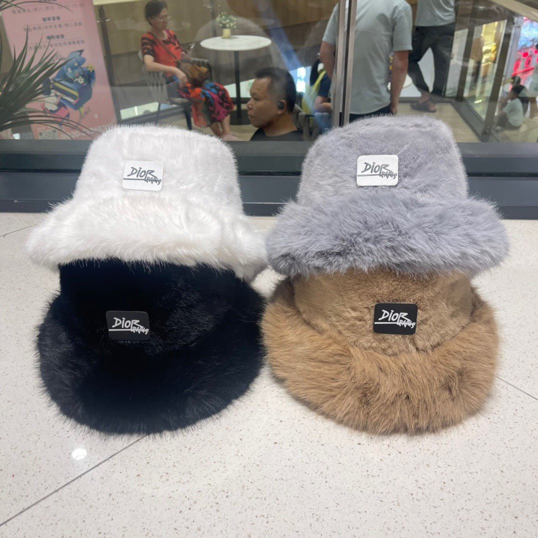 PLUSH FISHERMAN HAT IN GRAY RABBIT FUR 426098 - Image 8