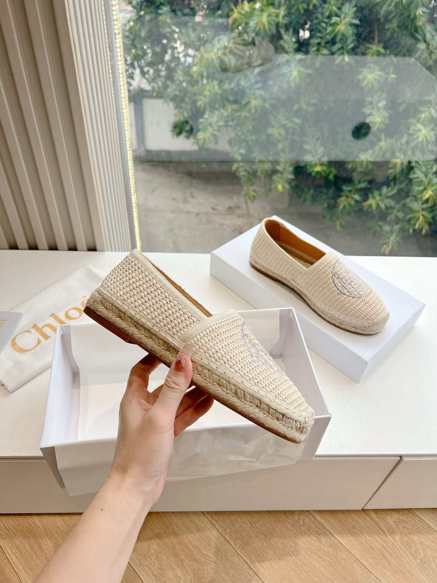 WOVEN LOAFER IN BEIGE RAFFIA - Image 5