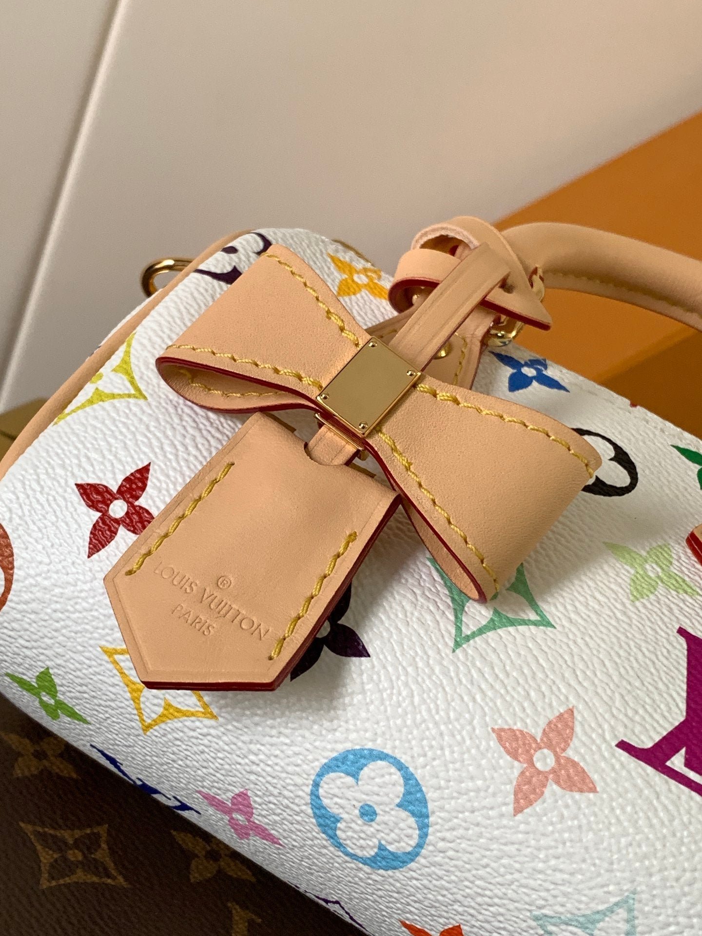 NANO SPEEDY BAG 16 IN COLORFUL MONOGRAM PATTERN AND WHITE COATED CANVAS - Image 8
