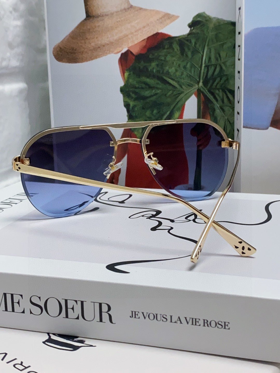 PANTHÈRE AVIATOR FRAME SUNGLASSES 562065 IN METAL - Image 5