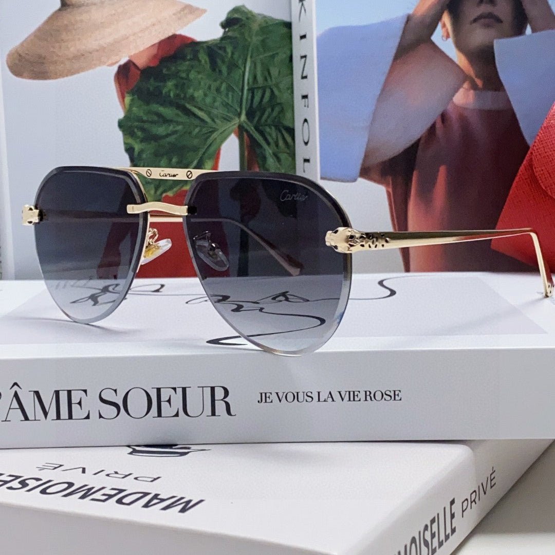 PANTHÈRE AVIATOR FRAME SUNGLASSES 562065 IN METAL - Image 3