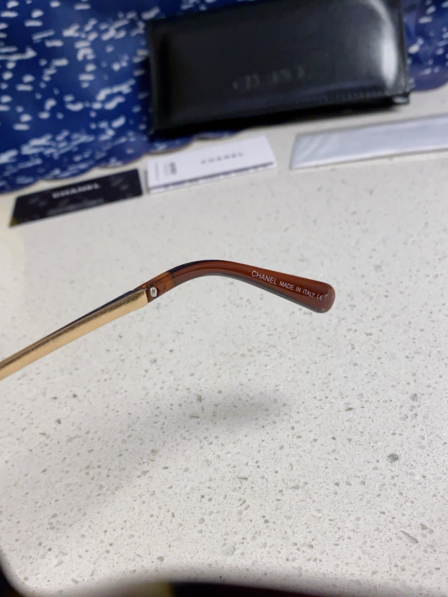 OVAL SUNGLASSES 640342 IN BROWN CLEAR ACETATE METAL FRAME - Image 10