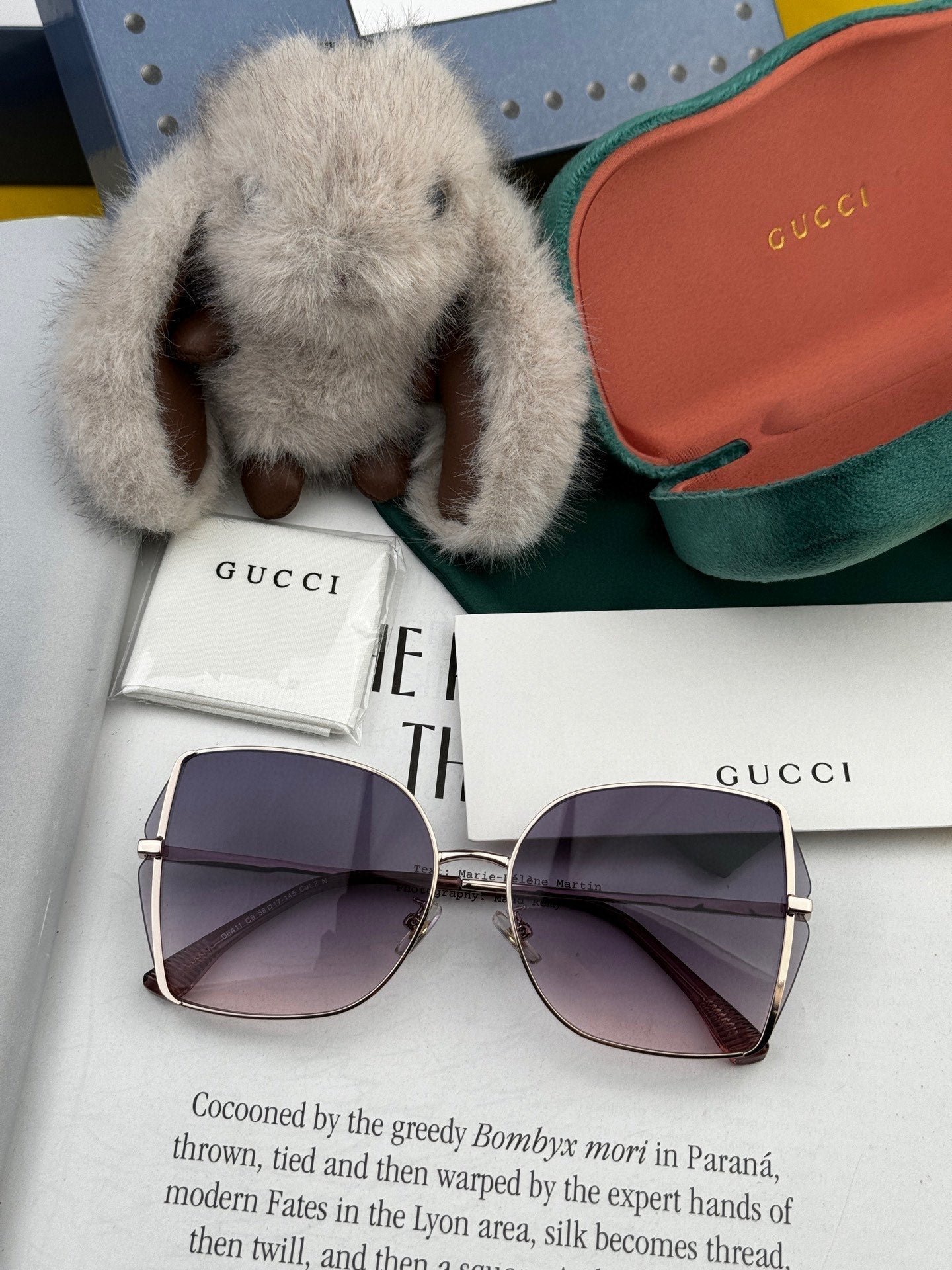 OVERSIZED RECTANGULAR FRAME SUNGLASSES G1641 IN METAL - Image 3