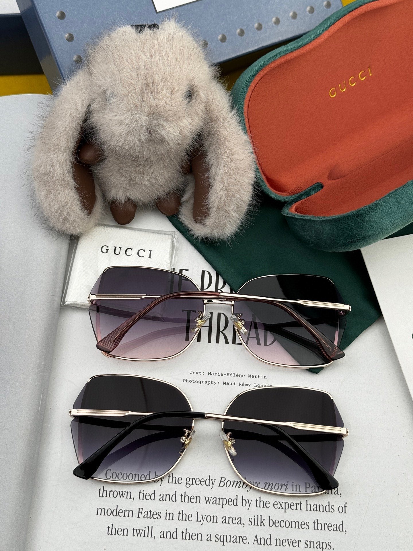 OVERSIZED RECTANGULAR FRAME SUNGLASSES G1641 IN METAL - Image 5