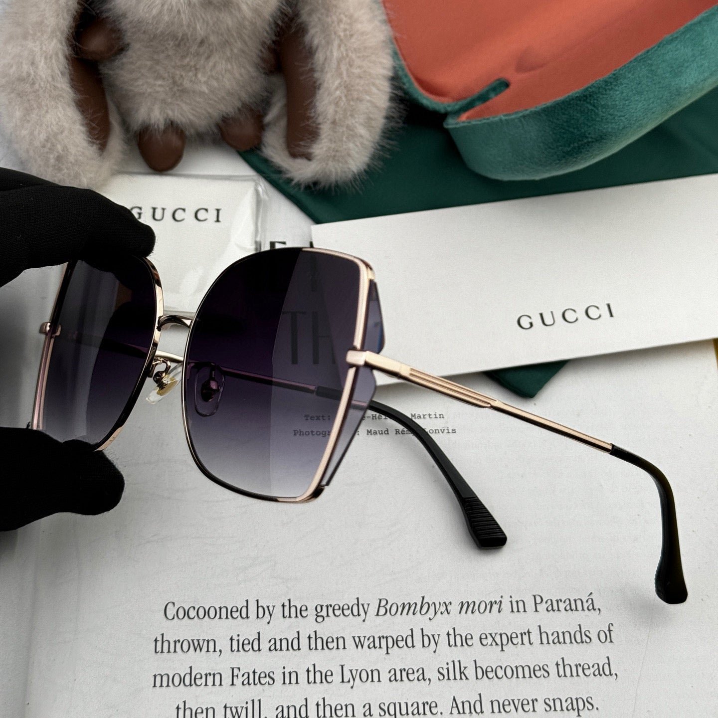 OVERSIZED RECTANGULAR FRAME SUNGLASSES G1641 IN METAL - Image 2