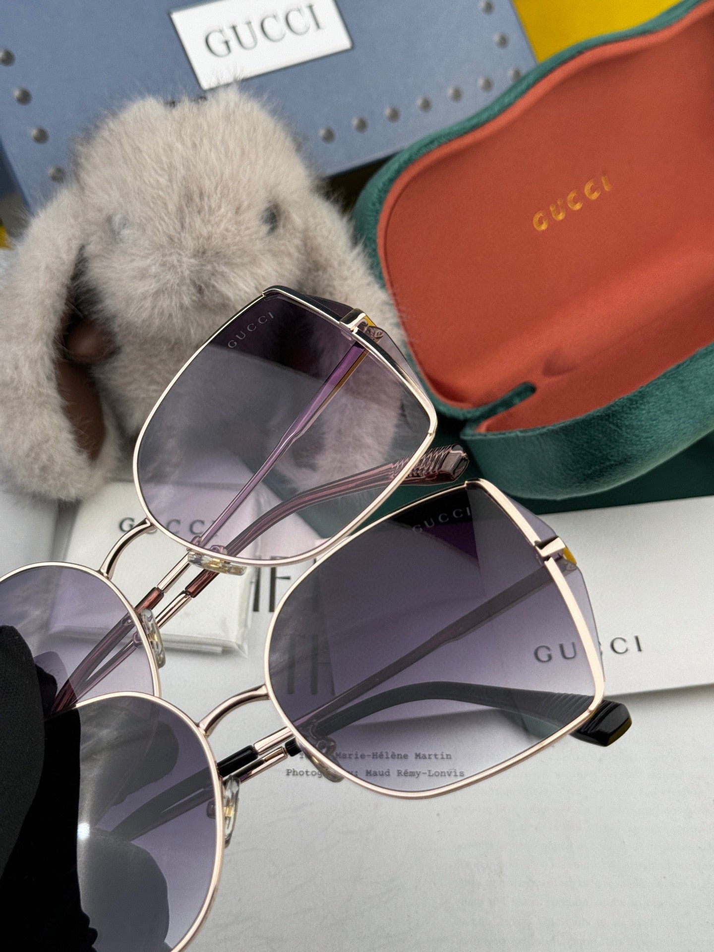 OVERSIZED RECTANGULAR FRAME SUNGLASSES G1641 IN METAL - Image 6