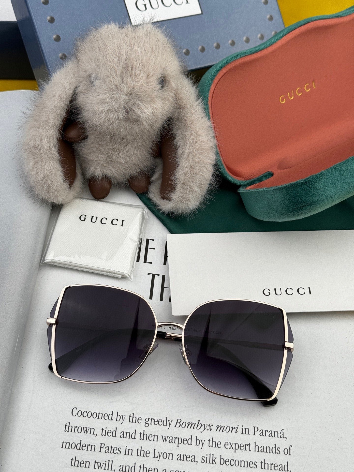 OVERSIZED RECTANGULAR FRAME SUNGLASSES G1641 IN METAL - Image 4