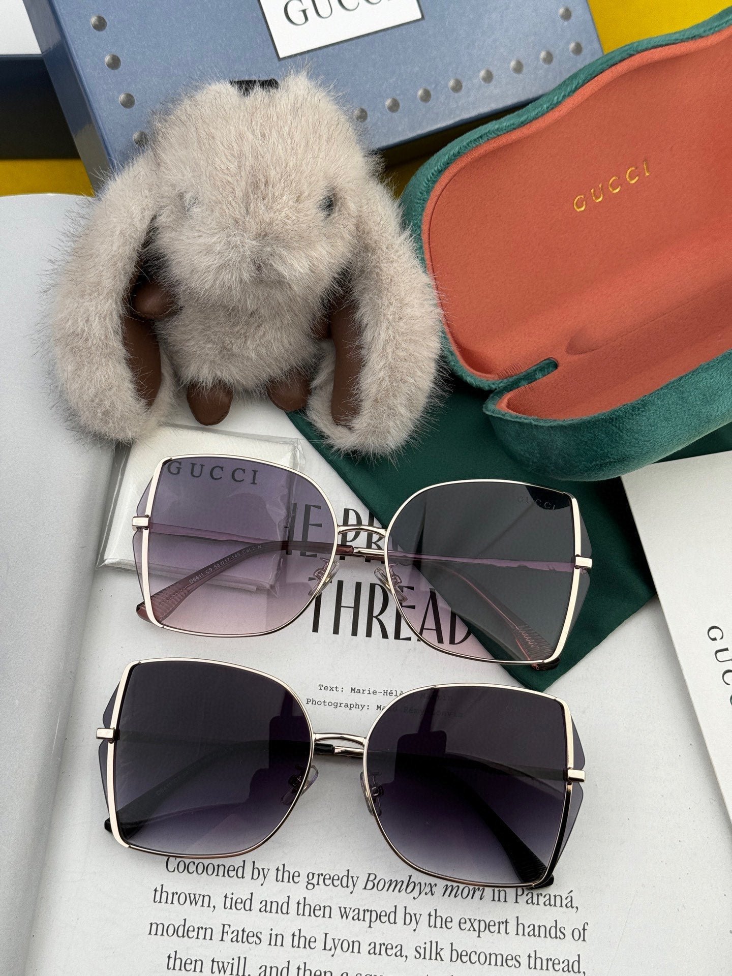 OVERSIZED RECTANGULAR FRAME SUNGLASSES G1641 IN METAL - Image 7