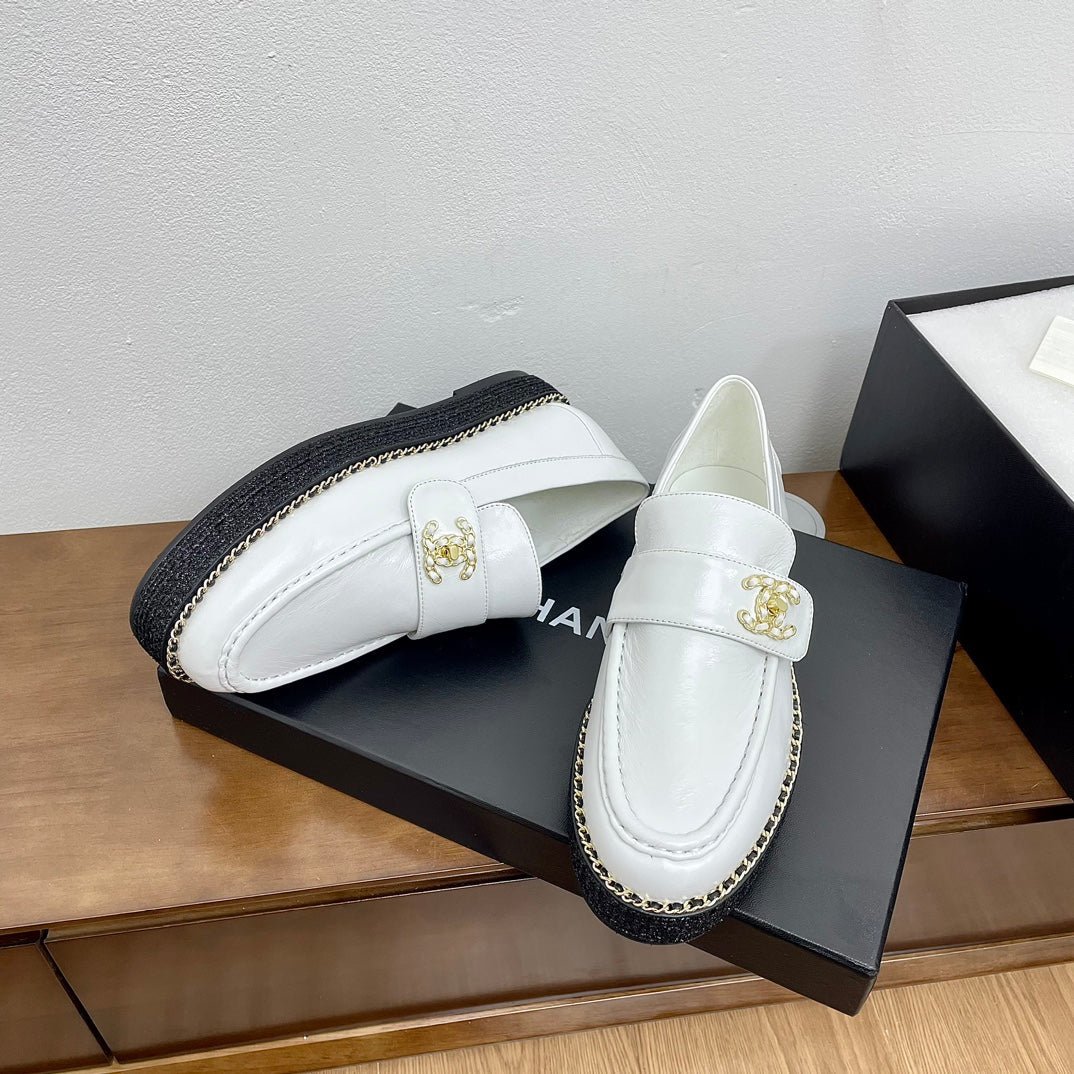 PLATFORM LOAFERS WHITE CALFSKIN - Image 7
