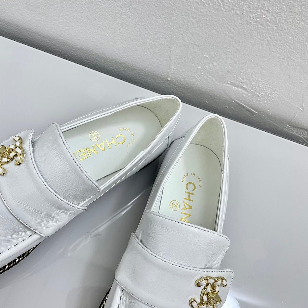 PLATFORM LOAFERS WHITE CALFSKIN - Image 10
