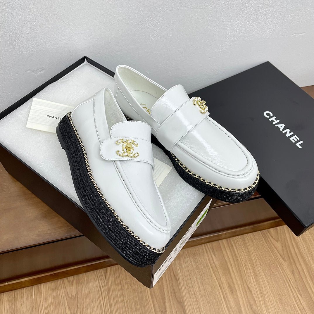 PLATFORM LOAFERS WHITE CALFSKIN - Image 6
