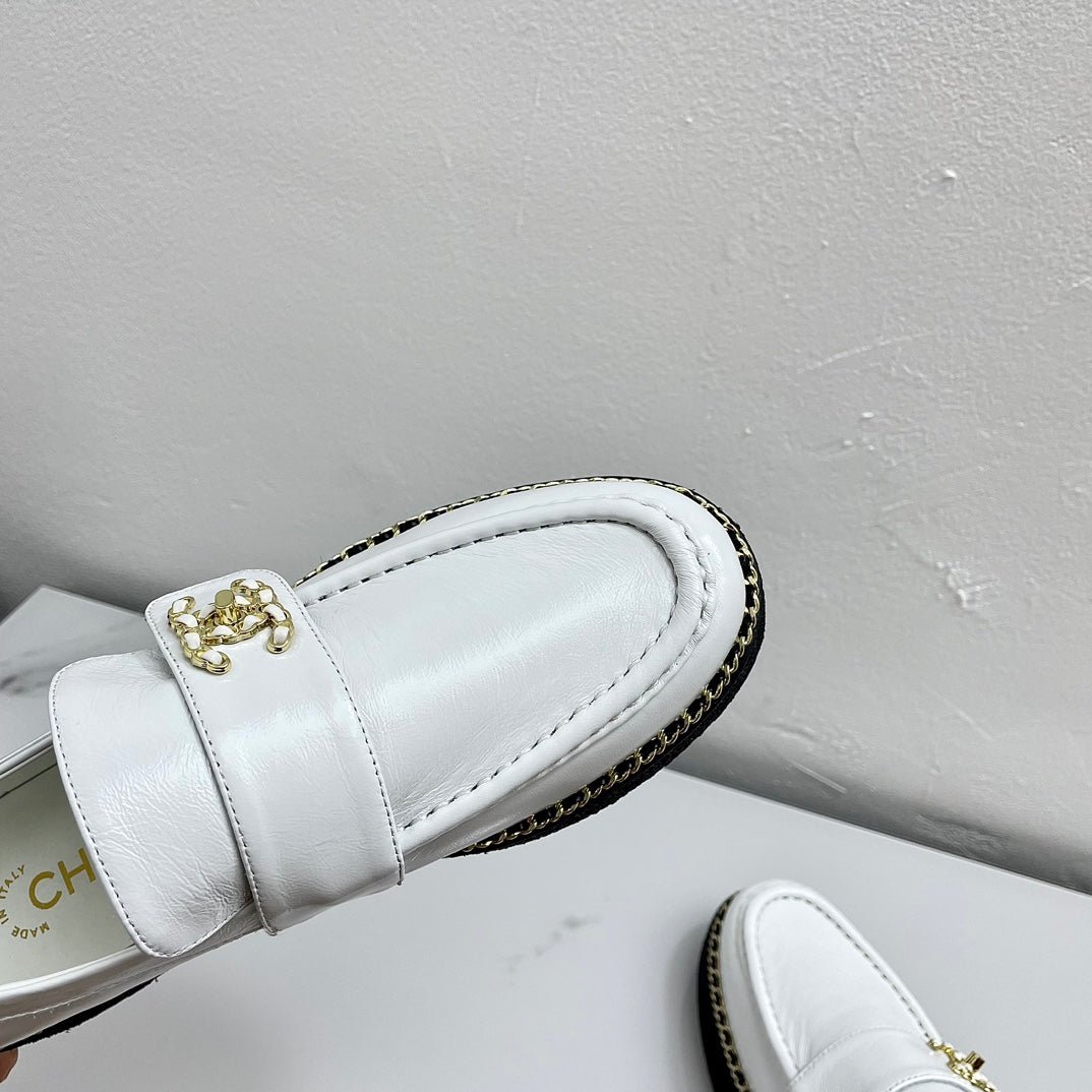 PLATFORM LOAFERS WHITE CALFSKIN - Image 9