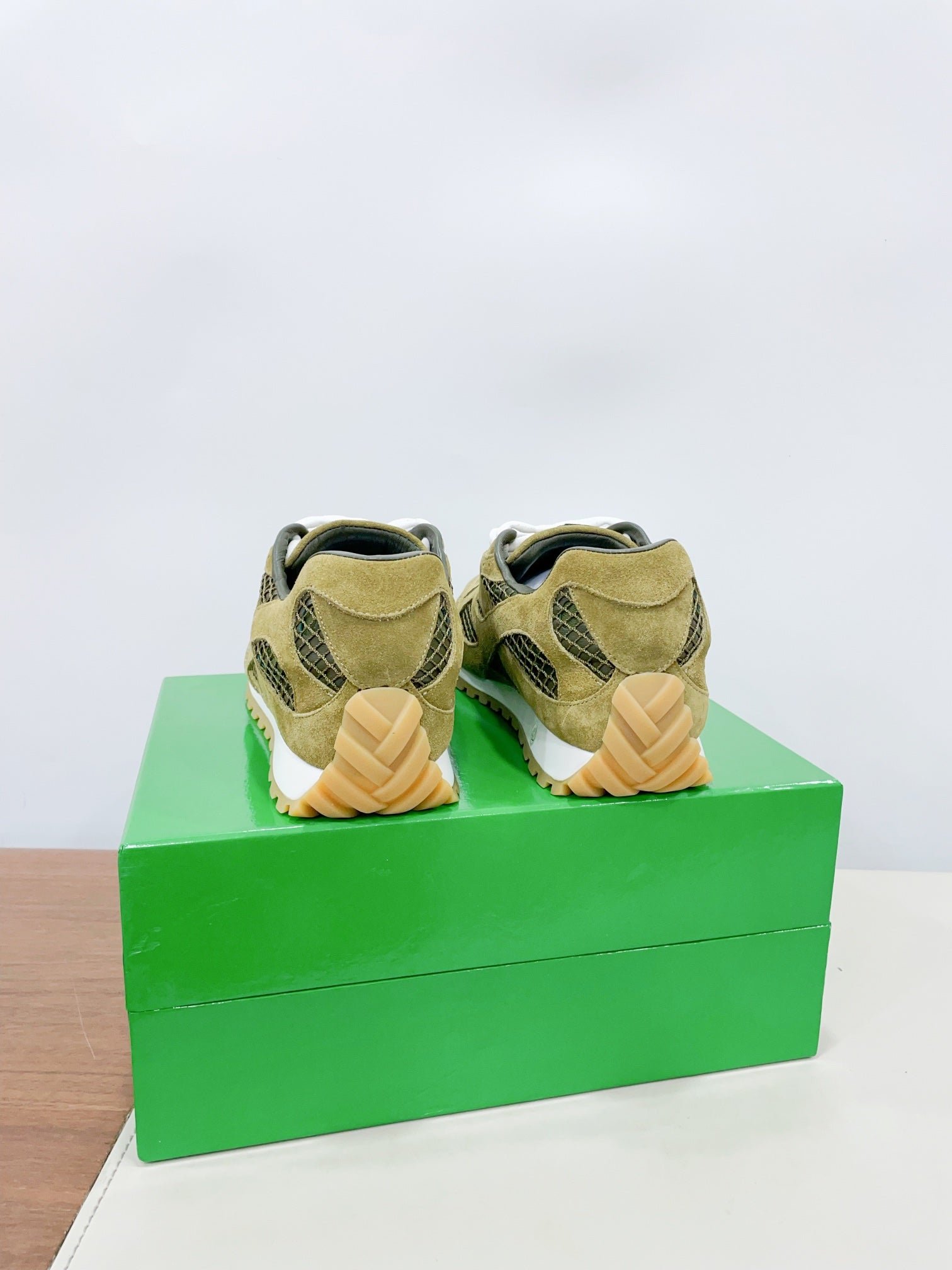 ORBIT SNEAKER IN OLIVE GREEN SUEDE AND TECHNICAL MESH - Image 9