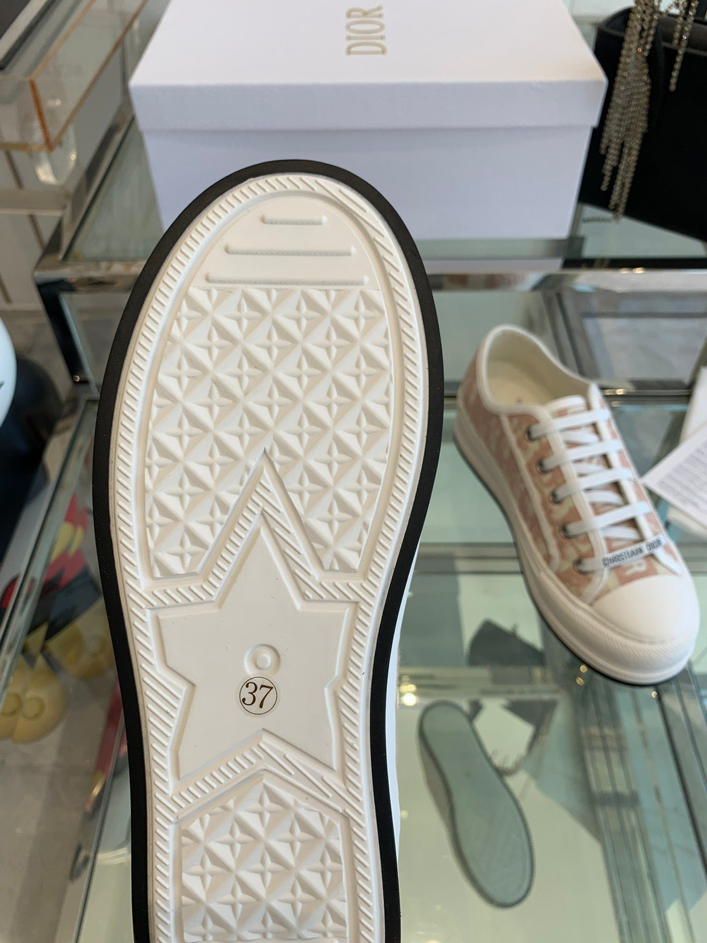 WALK'N PLATFORM SNEAKER IN IN LIGHT PINK EMBROIDERY ICONIC PATTERNS FABRIC - Image 9