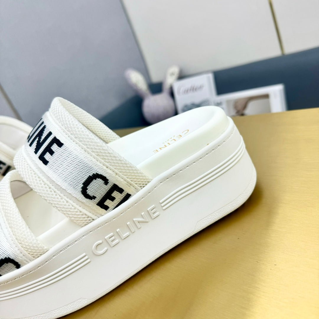 WHITE BLOCK SLIDE MESH NYLON AND TEXT WITH JACQUARD - Image 6