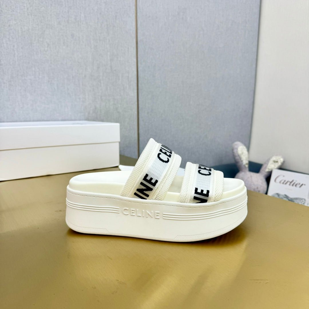 WHITE BLOCK SLIDE MESH NYLON AND TEXT WITH JACQUARD - Image 8